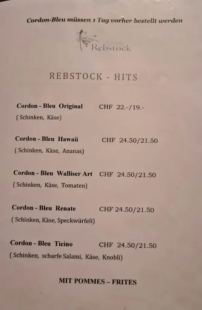 Rebstock restaurant à Attiswil