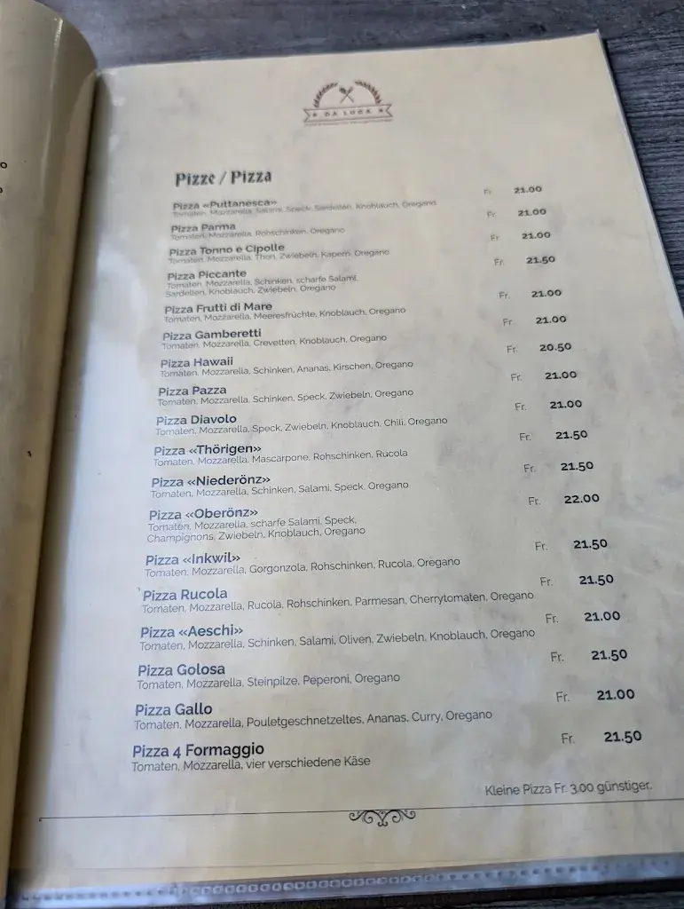 Hotel Restaurant Da Luca restaurant in Herzogenbuchsee