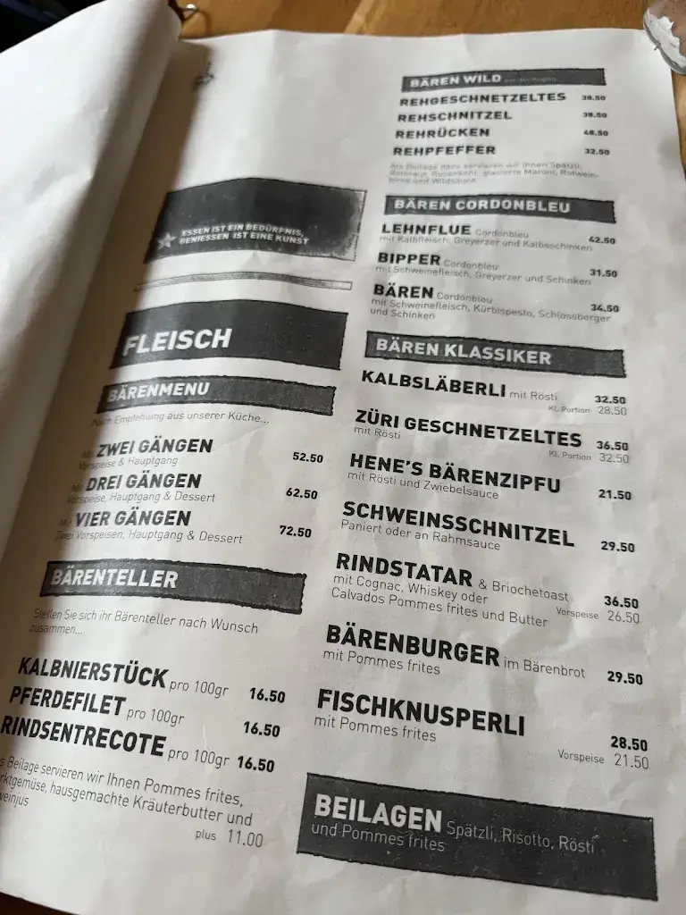 Menu_Hotel & Restaurant Bären_Niederbipp_image_3