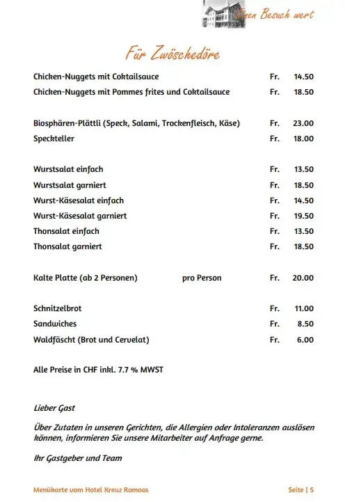 Menu_Hotel Kreuz Romoos_Romoos_immagine_2