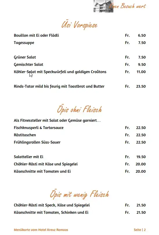 Menu_Hotel Kreuz Romoos_Romoos_immagine_3
