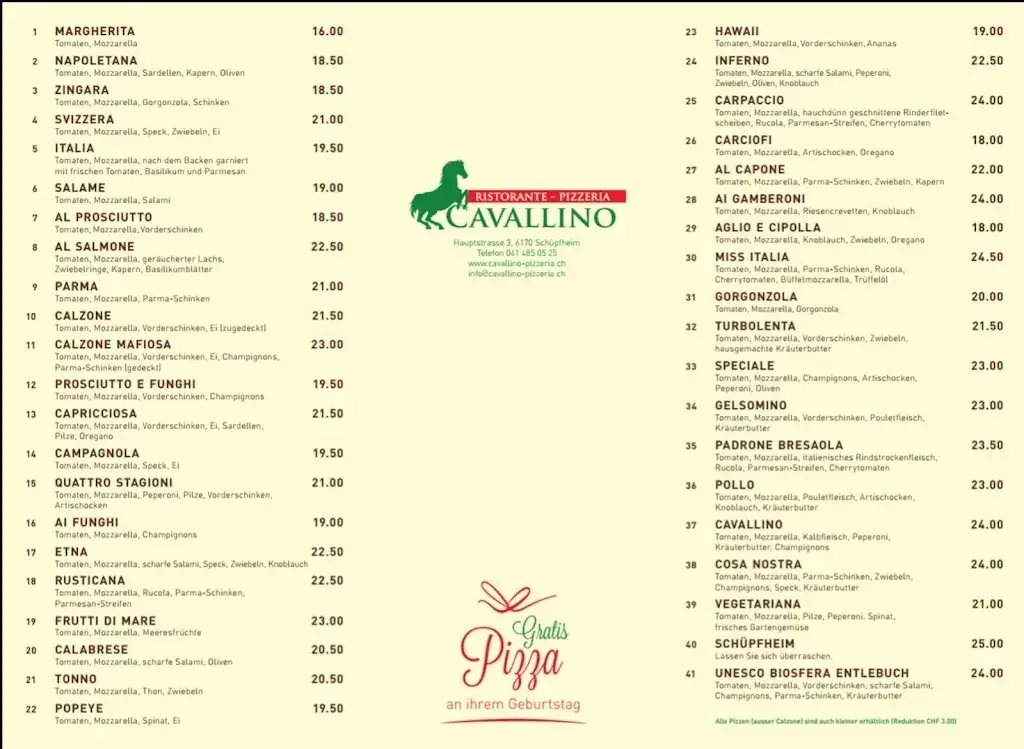 Cavallino Restaurant in Schüpfheim
