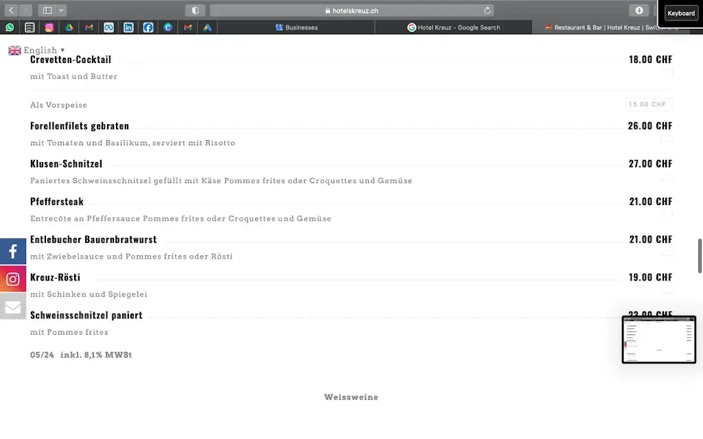 Menü_Hotel Kreuz_Schüpfheim_Bild_2