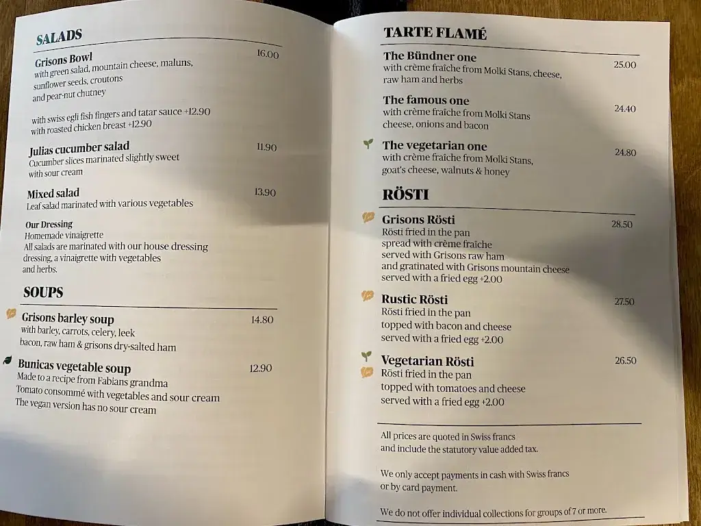 Menu_Restaurant Bündnerland Luzern_Luzern_image_2