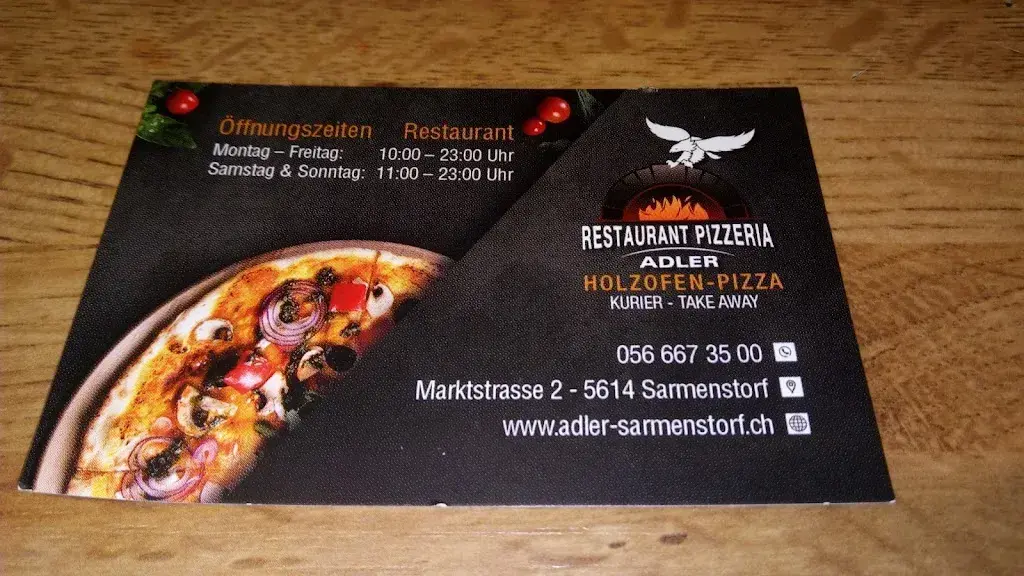Menü_Adler Restaurant Pizzeria bei Gasthof Kreuz_Aesch_Bild_3