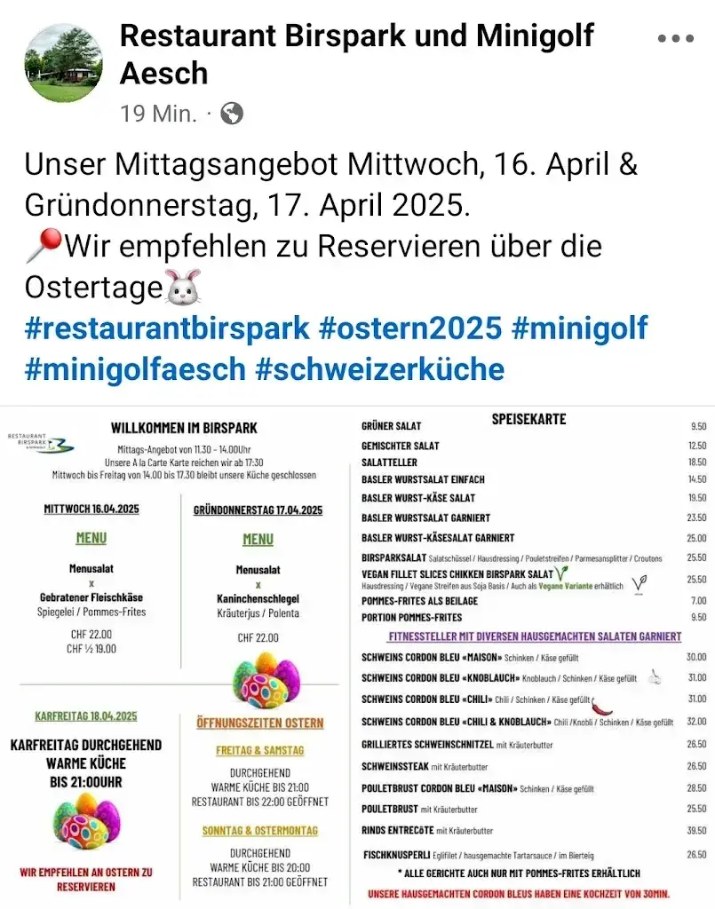 Menu_Restaurant Birspark & Minigolf Aesch_Aesch_image_1