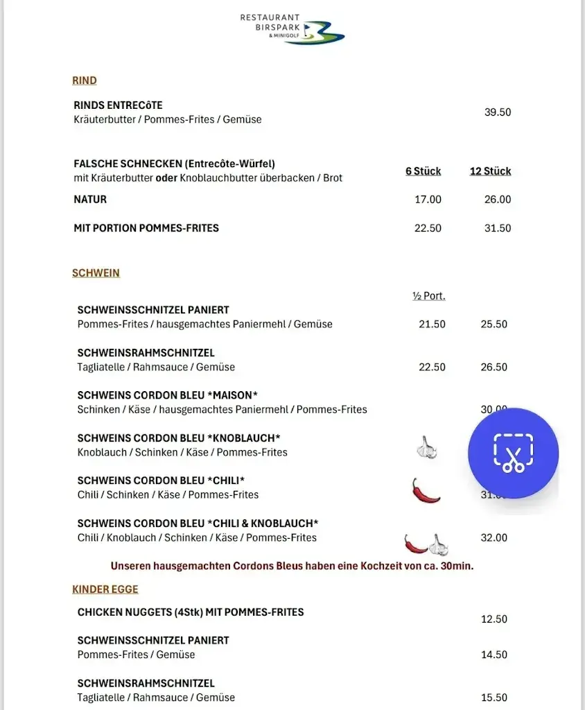 Menu_Restaurant Birspark & Minigolf Aesch_Aesch_image_4
