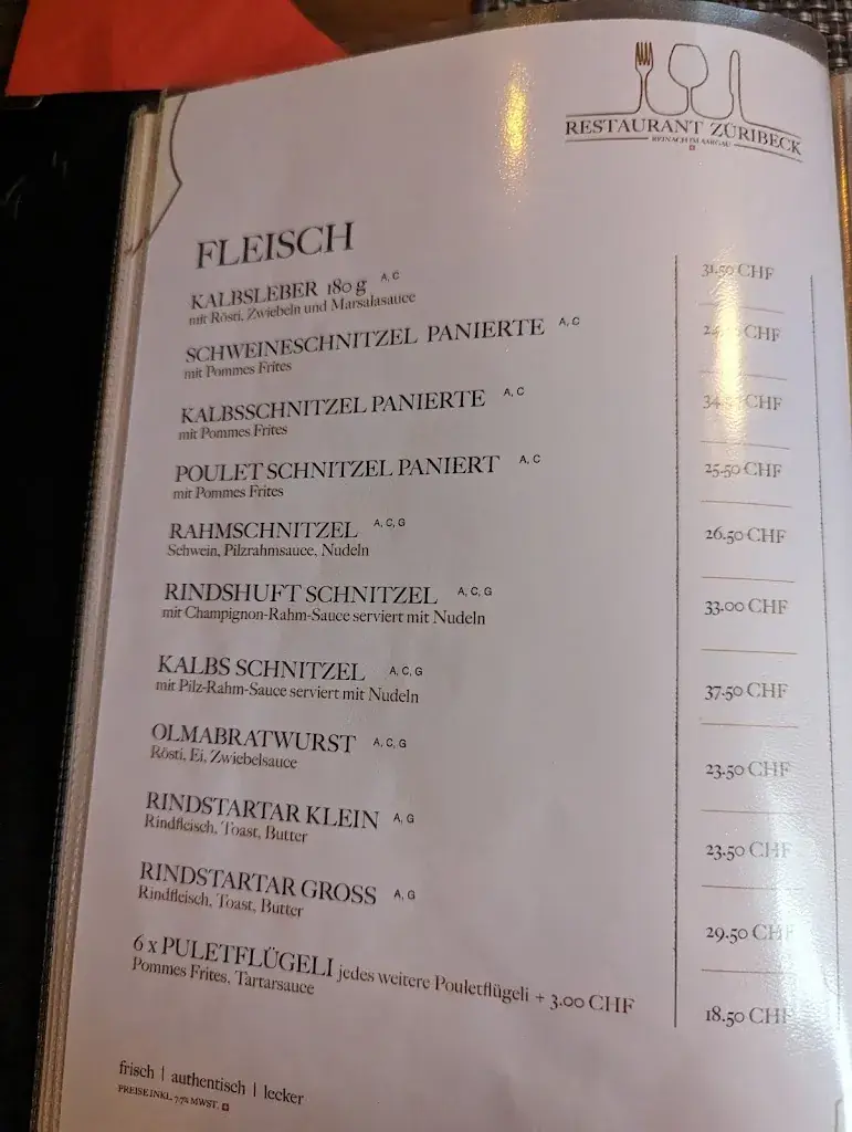 Restaurant Züribeck_Reinach_menu_image_1