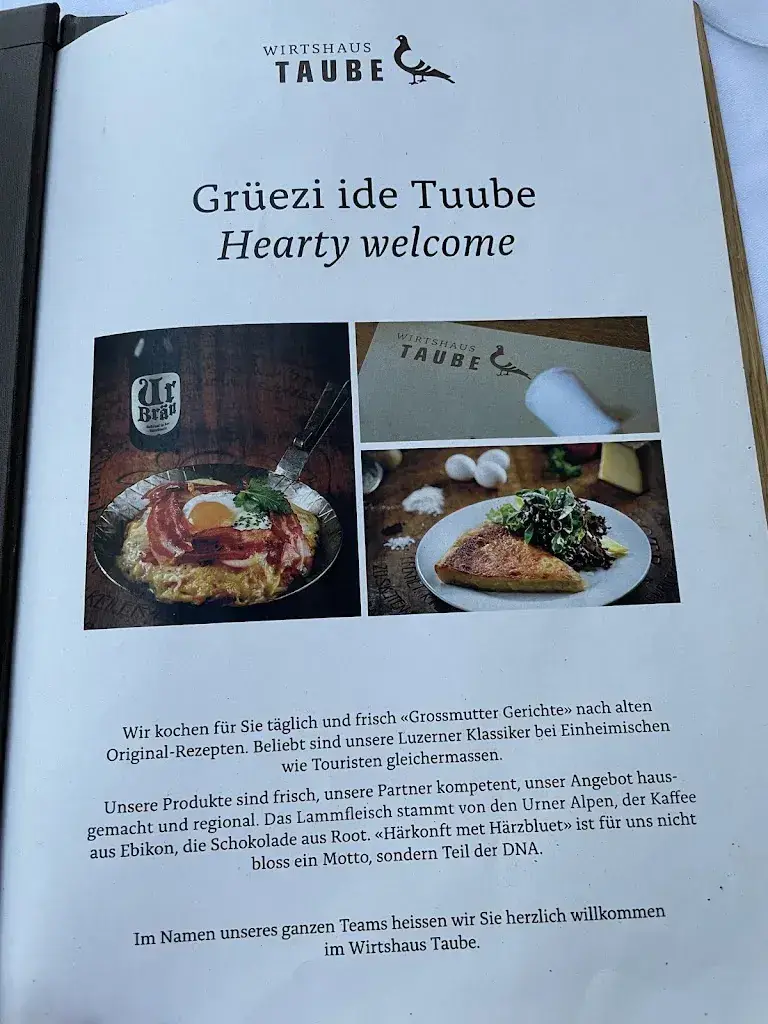 Menu_Wirtshaus Taube Luzern_Luzern_image_2