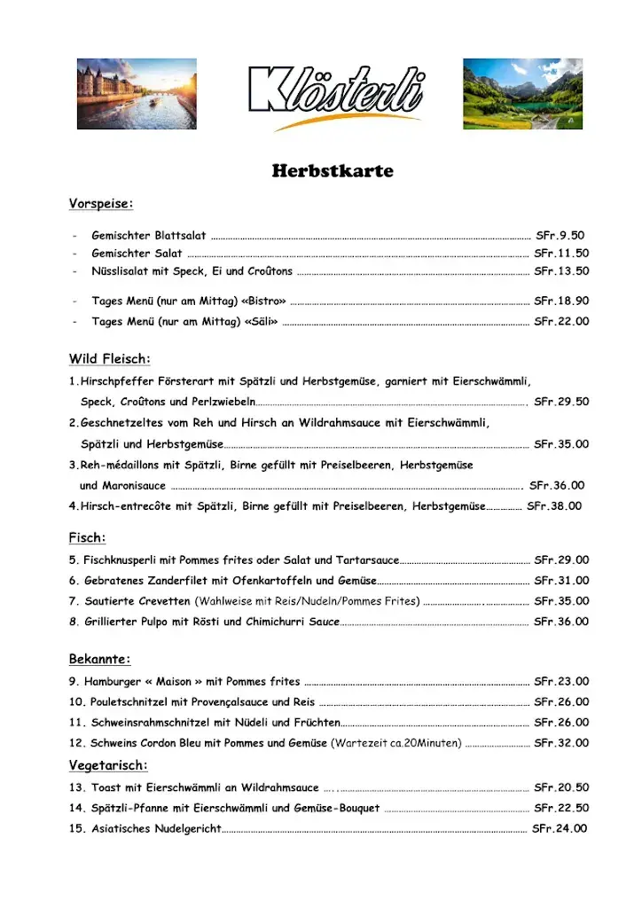 Menu_Hotel Klösterli_Pieterlen_immagine_2