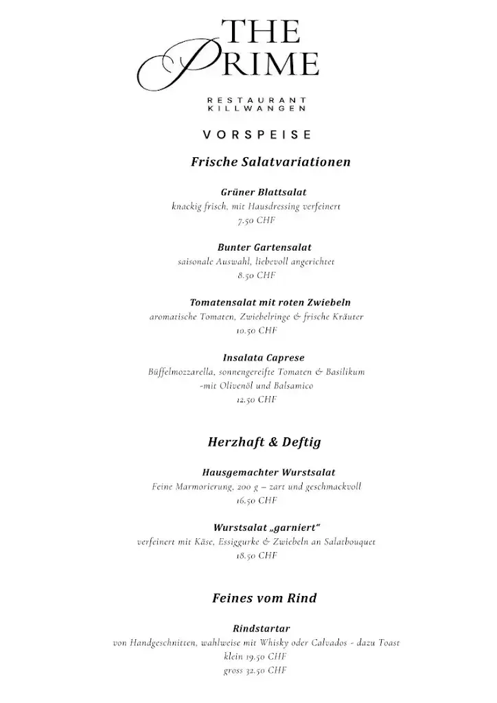 Menü_The Prime Killwangen_Killwangen_Bild_2