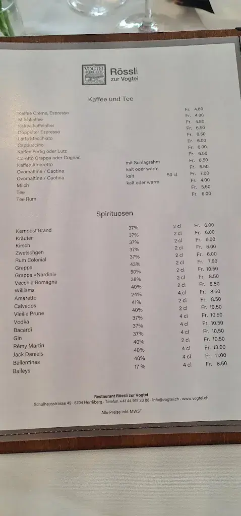 Rössli ristorante a Herrliberg