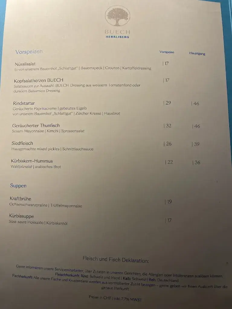 Menu_Restaurant Buech_Herrliberg_image_2