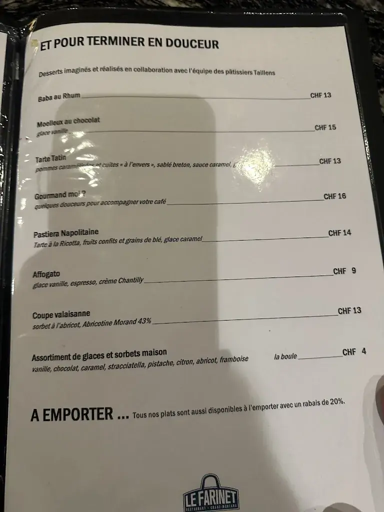 Menu_Restaurant Le Farinet_Crans-Montana_immagine_1