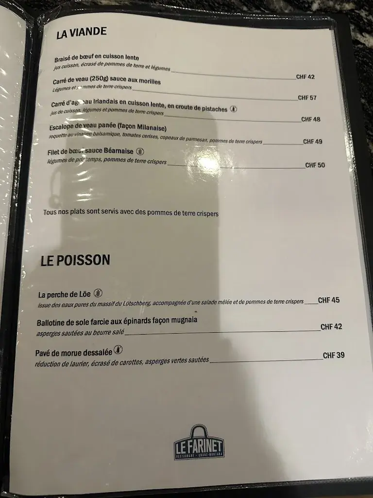 Menu_Restaurant Le Farinet_Crans-Montana_immagine_2