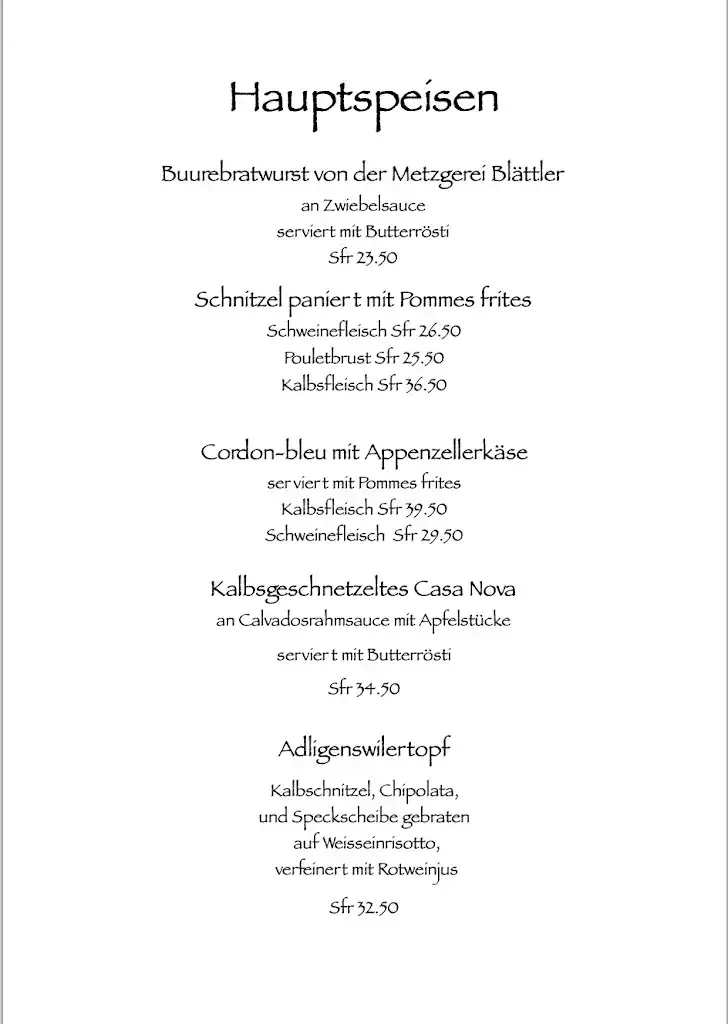 Menu_Restaurant Café Casanova_Adligenswil_image_2