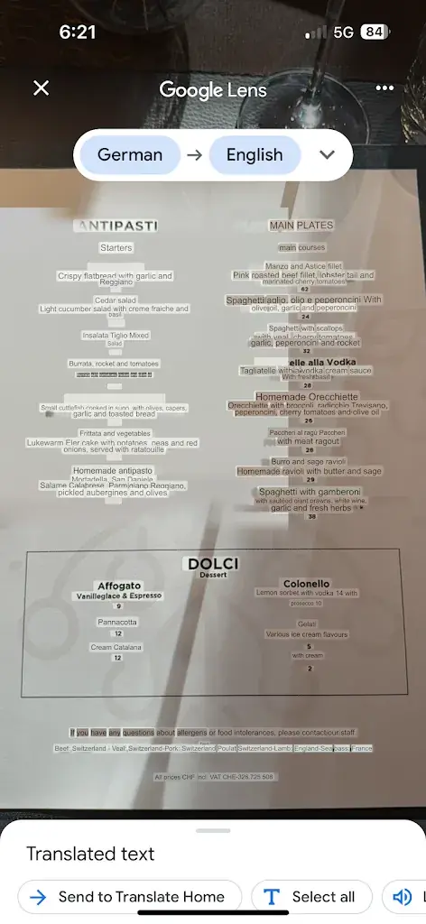 Menu_Tiglio Osteria_Luzern_image_1