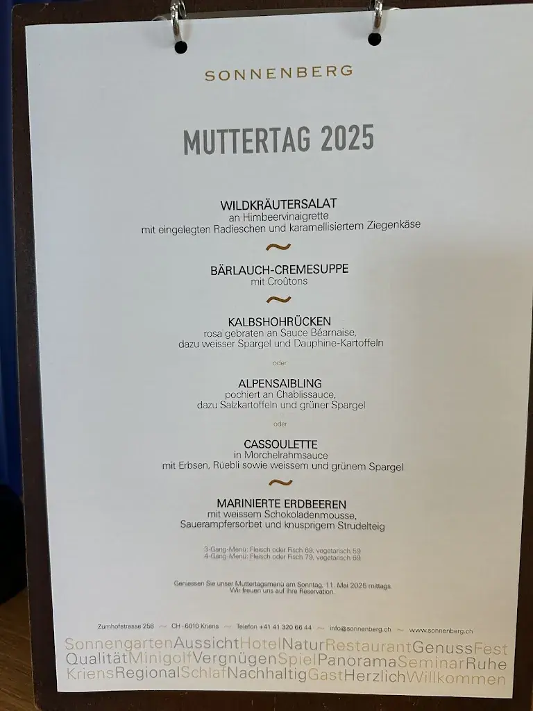 Menu_Hotel-Restaurant Sonnenberg Kriens_Kriens_image_2