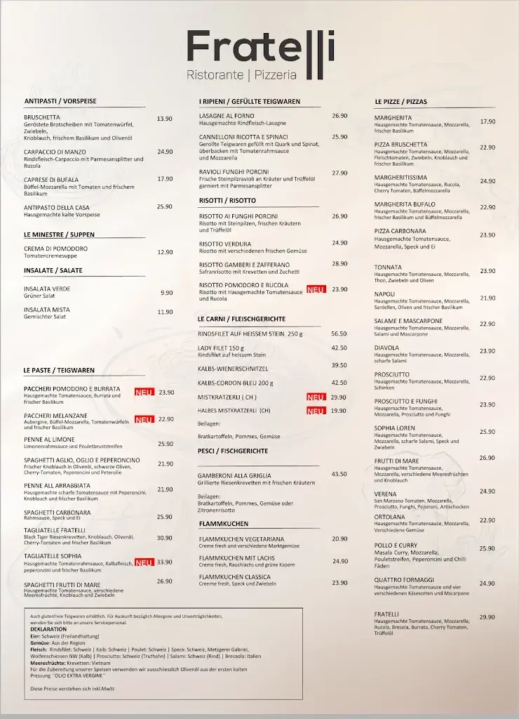 Ristorante Fratelli Restaurant in Kriens