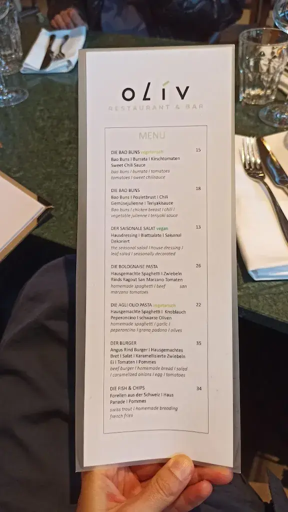 Oliv Restaurant & Bar restaurant à Bern