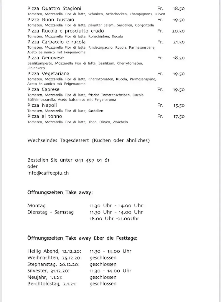 Menu_caffè e più - Pizzeria - Gelateria - Ristorante /Weltmeisterliche Pizzen - 18 Sorten Gelati_Malters_image_4