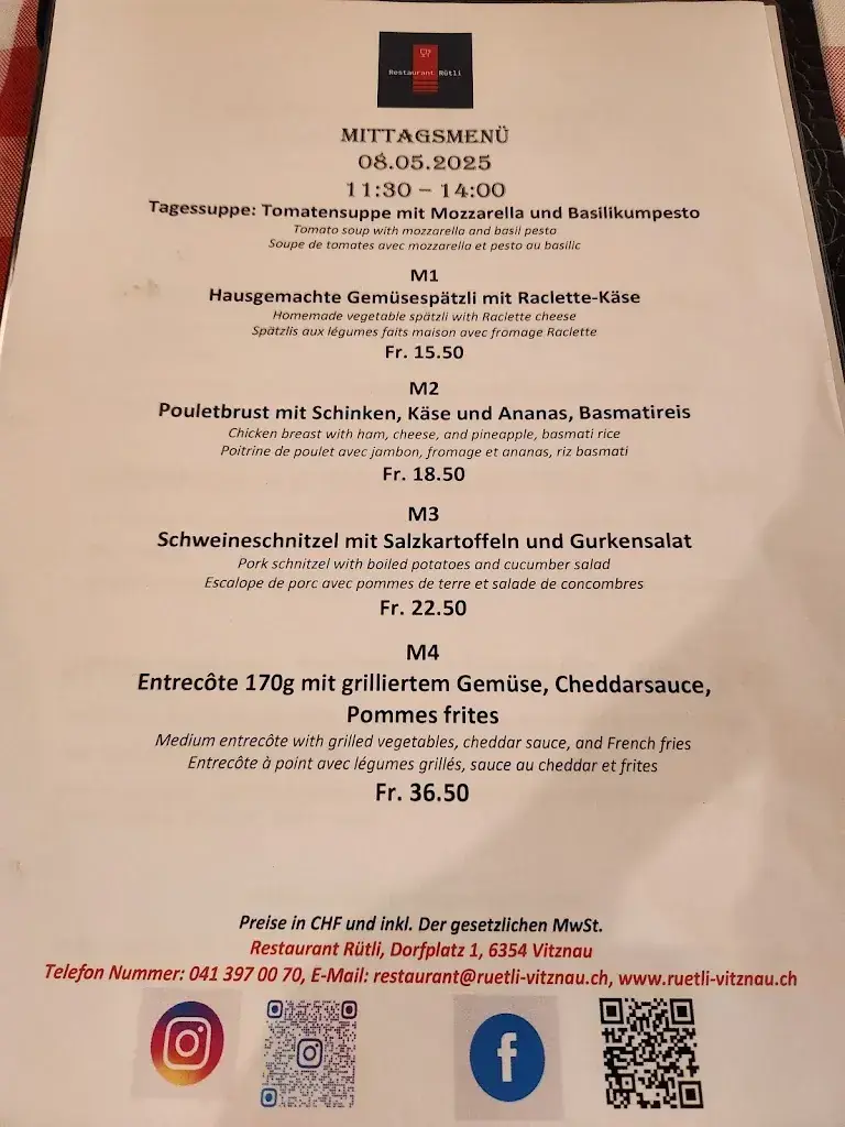 Restaurant Rütli restaurant à Vitznau