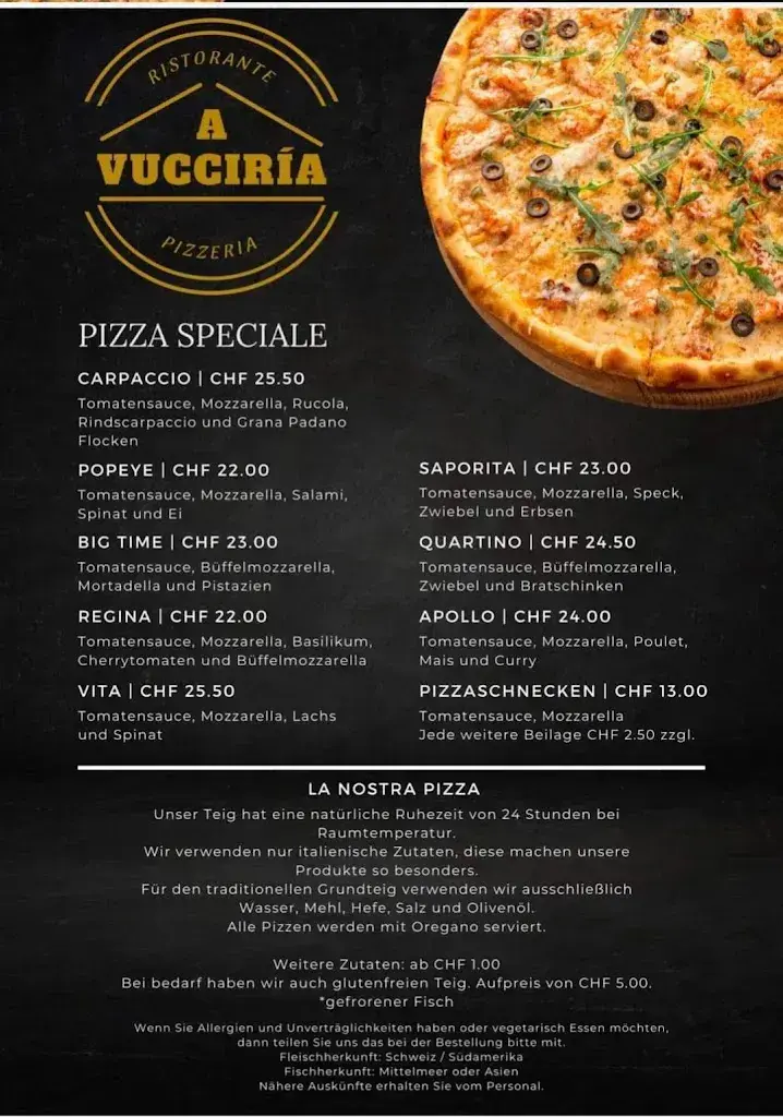 Menu_Restaurant A Vucciría_Beromünster_image_2