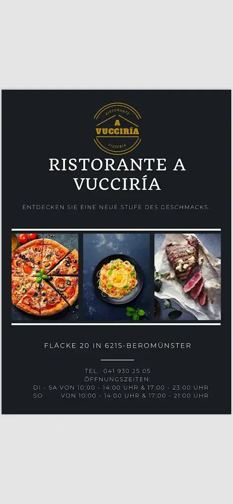 Menu_Restaurant A Vucciría_Beromünster_image_3