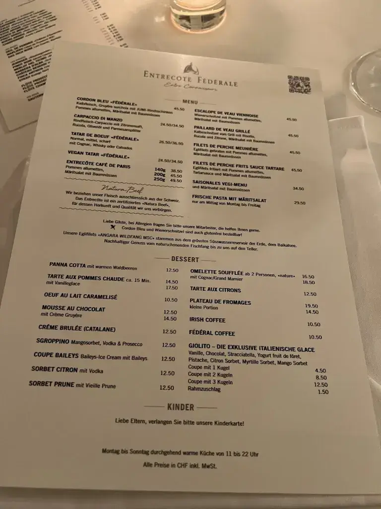 Menu_Entrecôte Fédérale_Bern_image_2