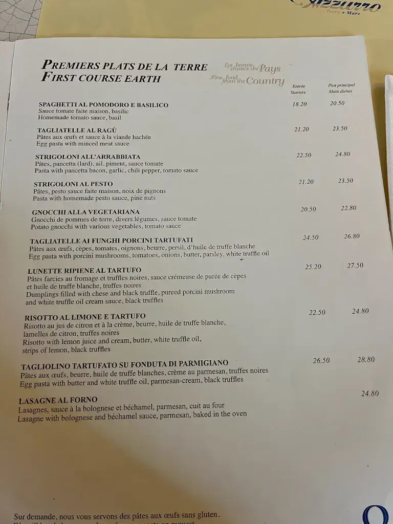 Ristorante Azzurro Terra e Mare restaurante en Bern