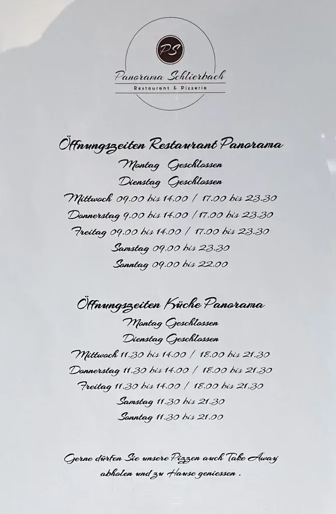 Menu_Restaurant Panorama-Schlierbach GmbH_Schlierbach_image_1