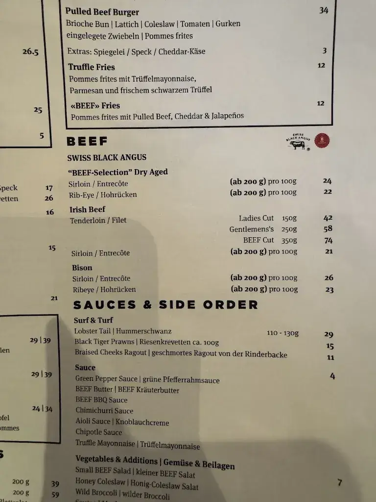 Menu_The BEEF Steakhouse & Bar_Bern_image_4