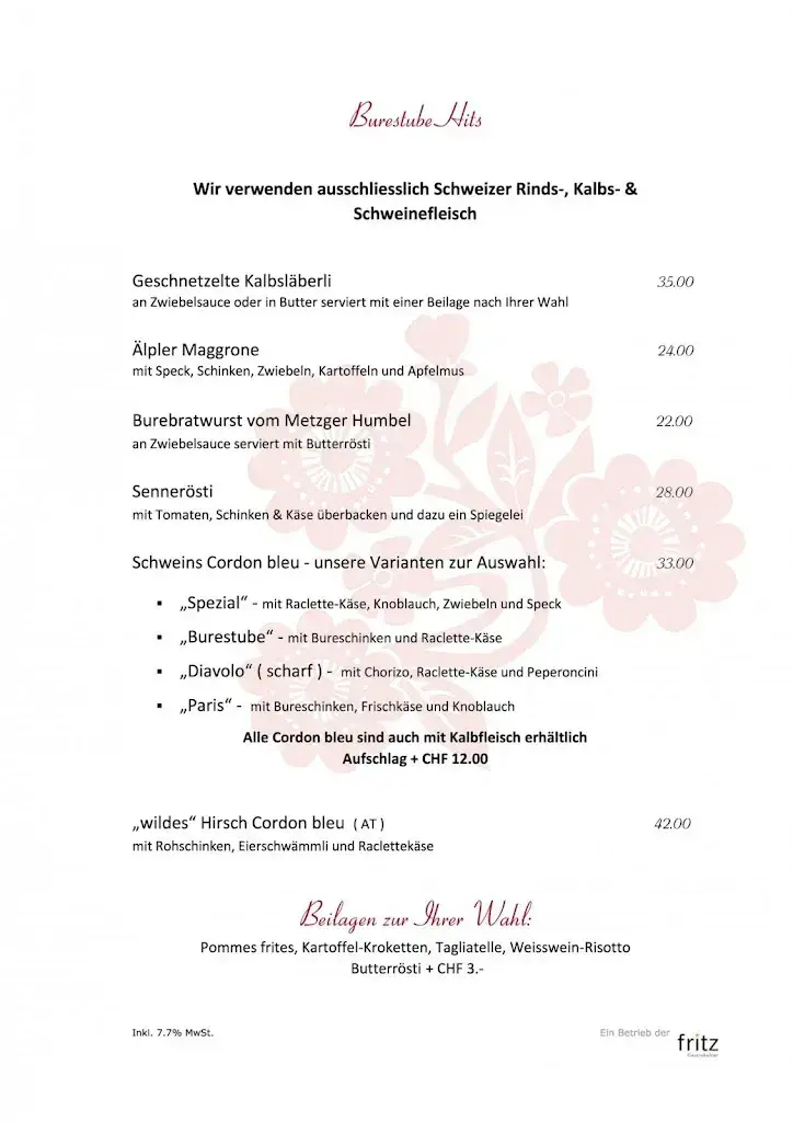 Restaurant zur Burestube ristorante a Buchs