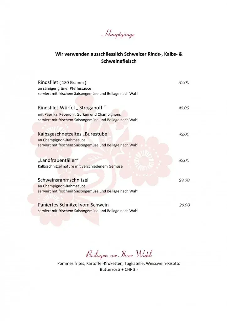 Menü_Restaurant zur Burestube_Buchs_Bild_3