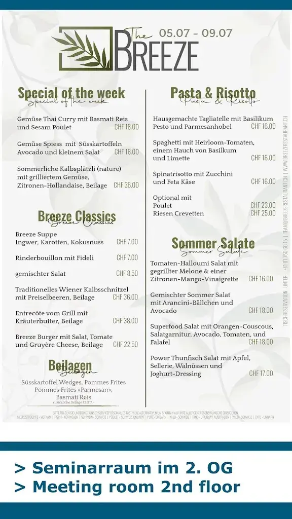Menu_Restaurant Pizzeria Breeze_Buchs_image_3