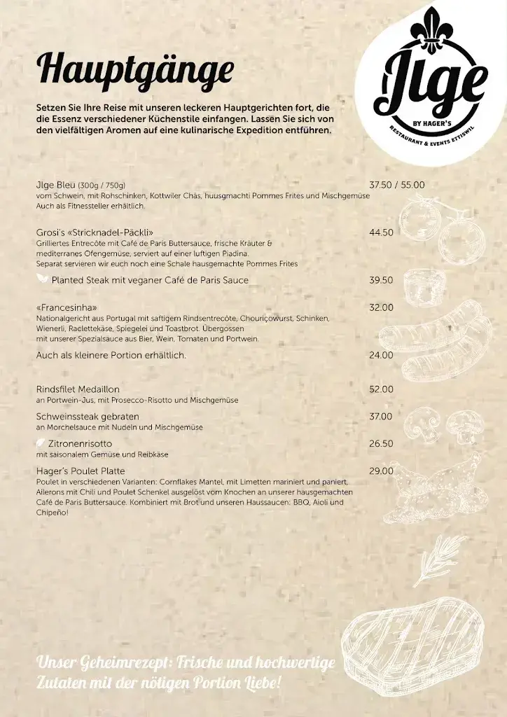 Jlge by Hager's restaurant à Ettiswil