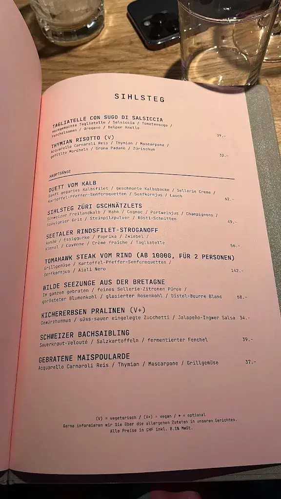 Menu_Restaurant Sihlsteg_Langnau am Albis_imagen_2