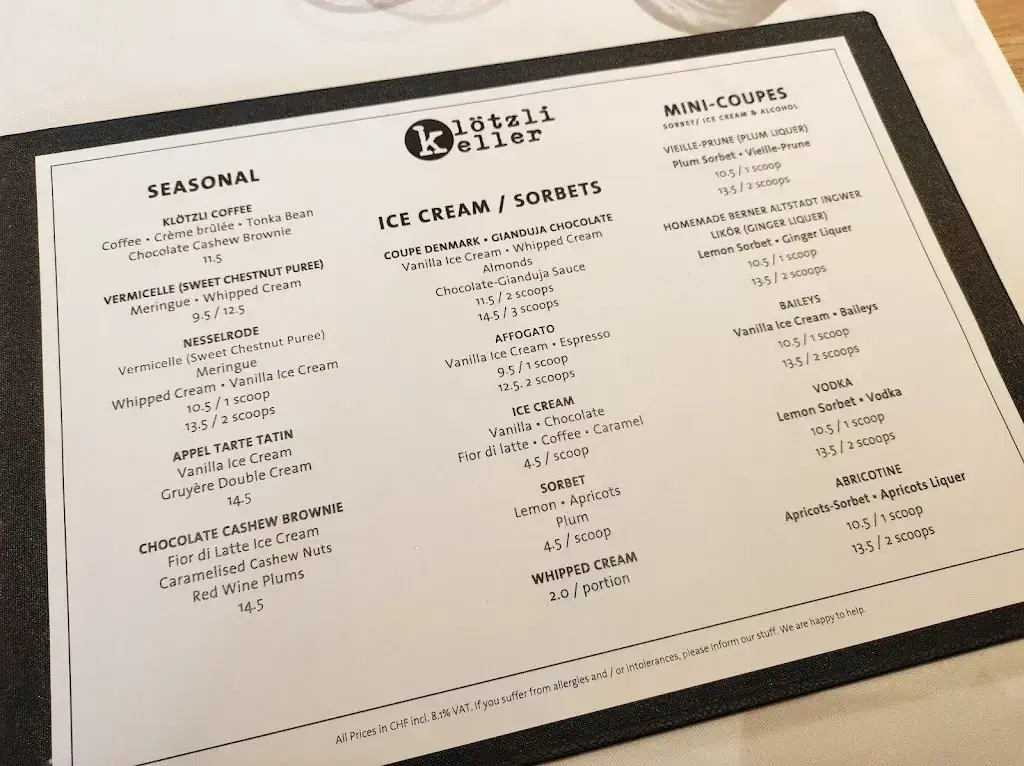 Kloetzlikeller restaurante en Bern