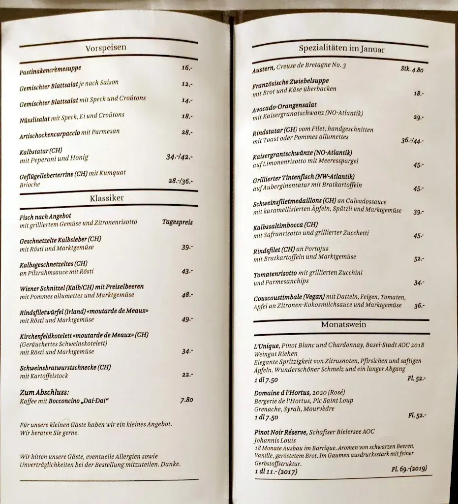 Kirchenfeld Restaurant in Bern