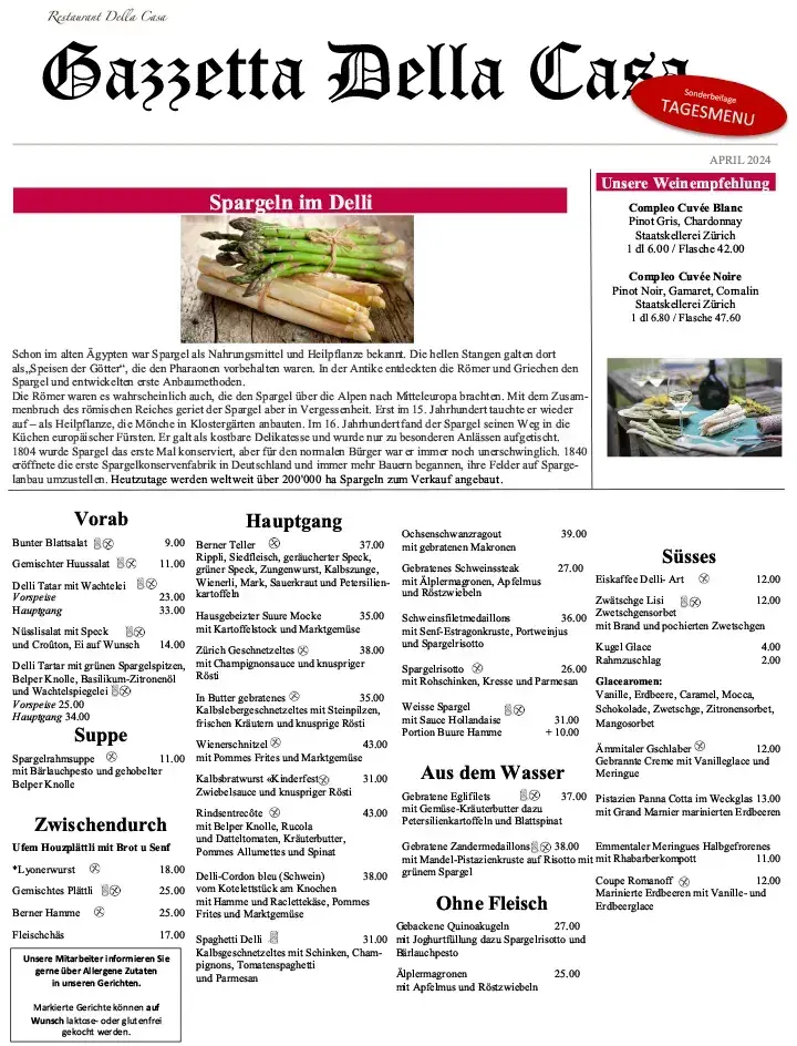 Della Casa_Bern_menu_image_1