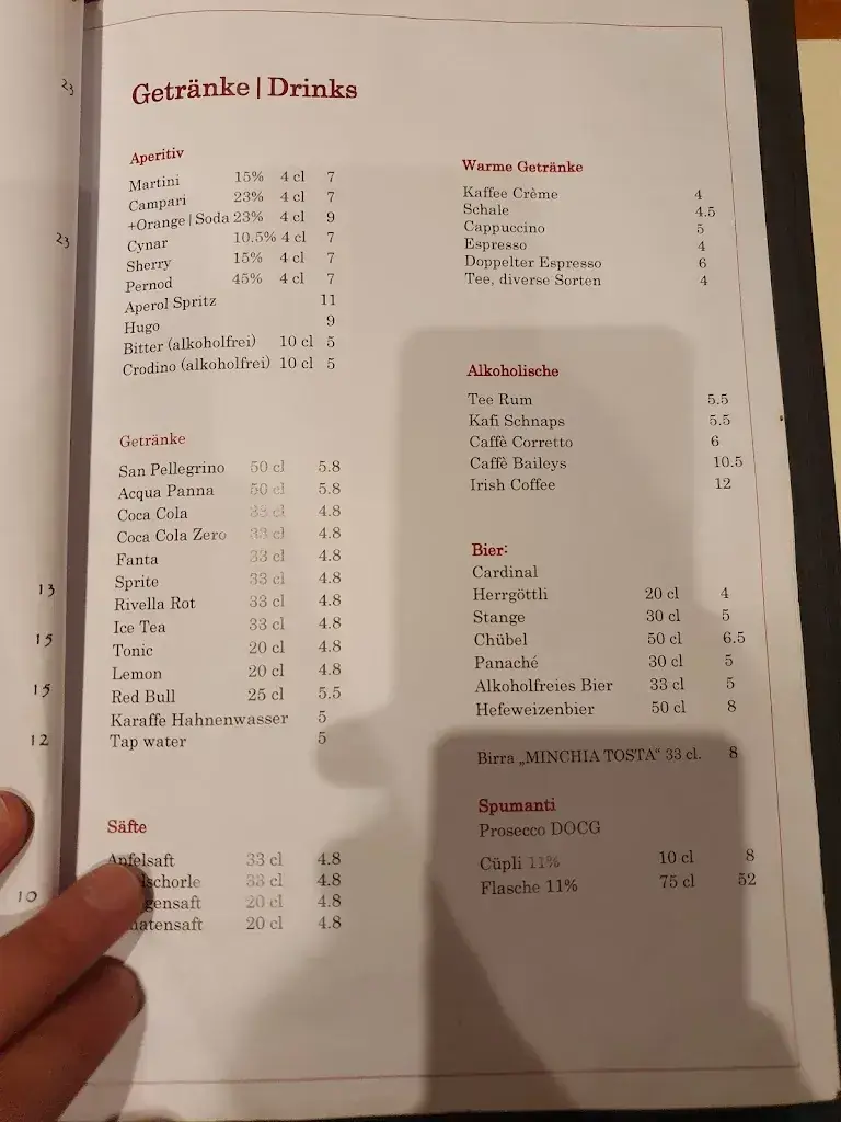 Menü_Ristorante Al Monastero_Engelberg_Bild_2