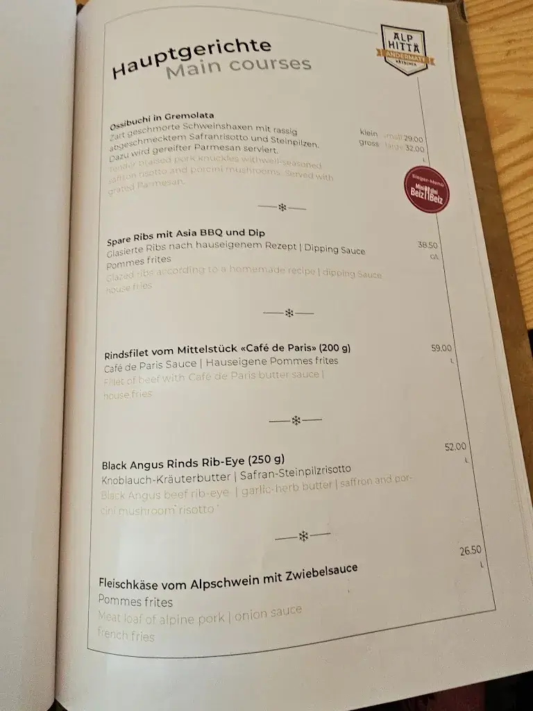 Menü_Restaurant Alp-Hittä_Andermatt_Bild_3