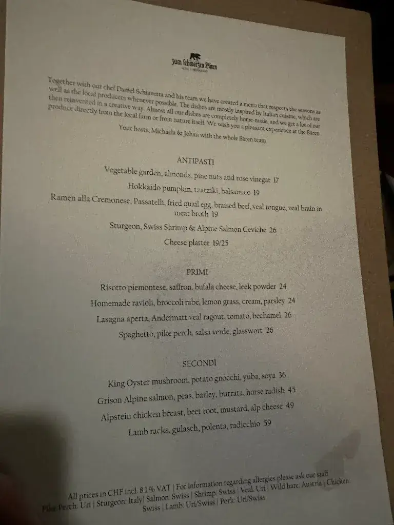 Hotel & Restaurant zum schwarzen Bären_Andermatt_menu_image_1