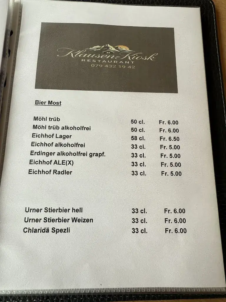 Restaurant Klausenpass Restaurant in Spiringen