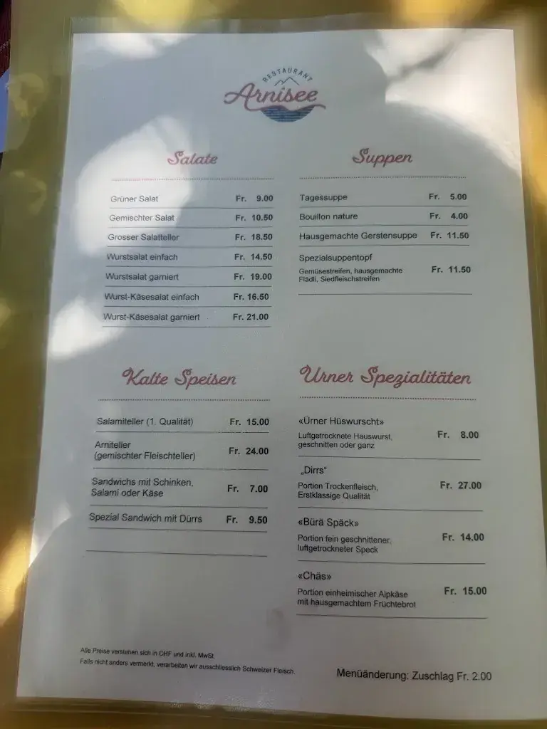 Restaurant Arnisee Restaurant in Amsteg