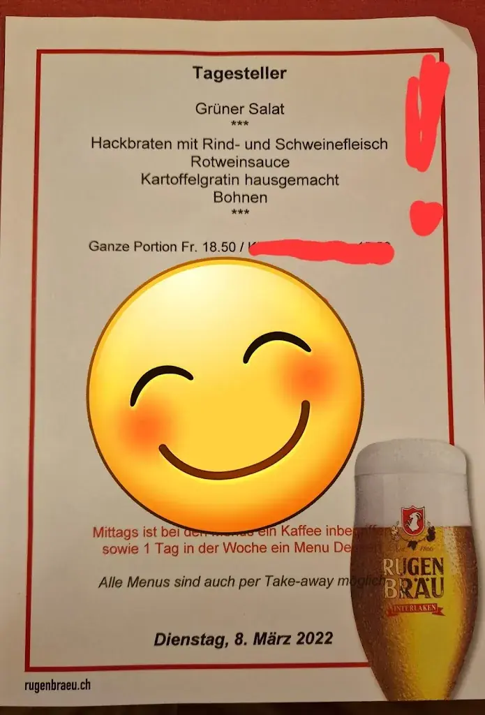 Menü_Hotel Restaurant Bahnhof_Schüpfen_Bild_1