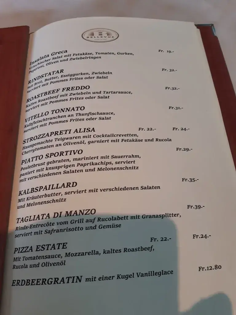Menu_Restaurant Pizzeria Bellevue_Ittigen_image_1