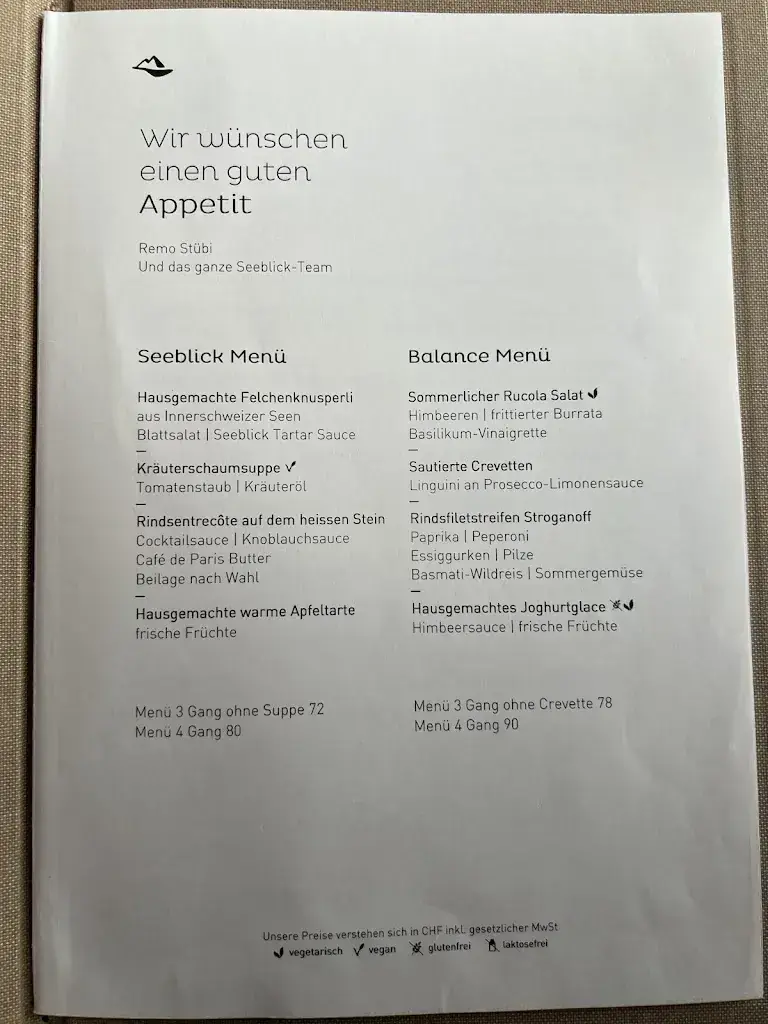 Restaurant @ Seeblick Höhenhotel_Emmetten_menu_image_1