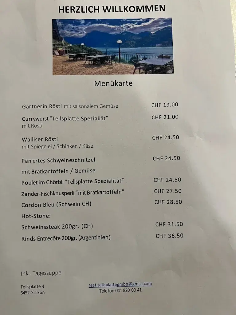 Menu_Restaurant Tellsplatte_Sisikon_immagine_2