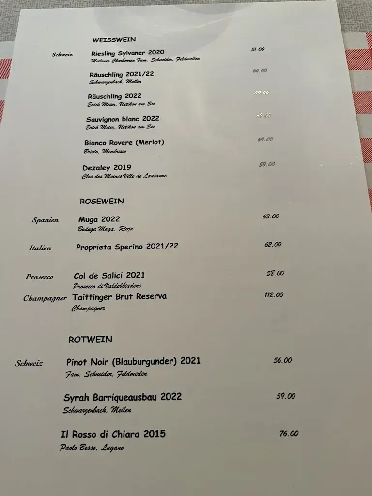 Menu_Restaurant Alpenblick_Meilen_image_2